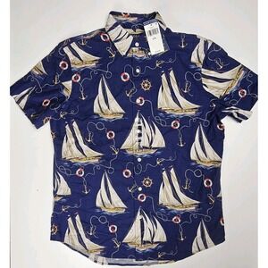 Polo Ralph Lauren Shirt Mens M Classic Fit Sailboat Coastal Button Down NWT